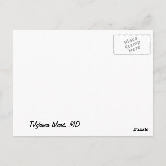 Groeten van het eiland Tilghman, MD Briefkaart (Achterkant)