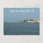 Groeten van het eiland Tilghman, MD Briefkaart (Voorkant)