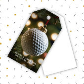 Groeten van het golfseizoen Kerstmis Cadeaulabel