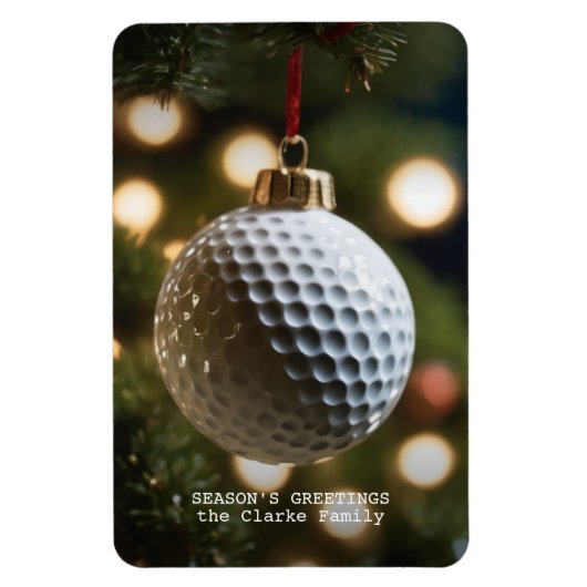 Groeten van het golfseizoen Kerstmis Magneet (Verticaal)