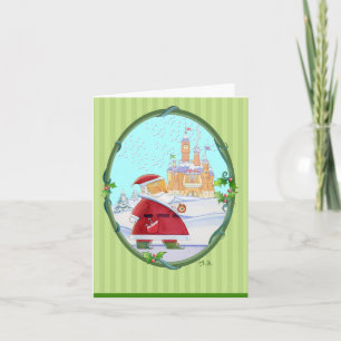 Groeten van het Kasteel van de Kerstman Feestdagen Kaart
