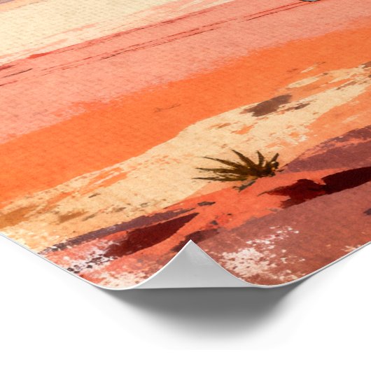 Groeten van het Mars Retro Sci-Fi Poster (Hoek)