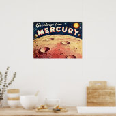 Groeten van het Mercury Retro Sci-Fi Poster (Keuken)