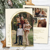 Groeten van het moderne seizoen Gold Arch 5 Foto Feestdagenkaart