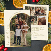 Groeten van het moderne seizoen Gold Arch 5 Foto Feestdagenkaart