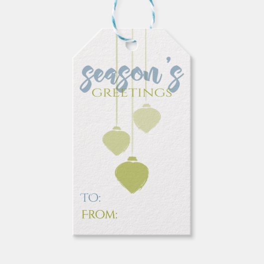 Groeten van het moderne seizoen Minimal Holiday Ba Cadeaulabel (Voorkant)