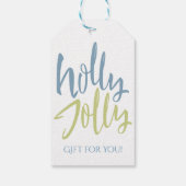 Groeten van het moderne seizoen Minimal Holiday Ba Cadeaulabel (Achterkant)