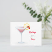 Groeten van het Peru Cocktail Holiday Briefkaart (Staand voorkant)