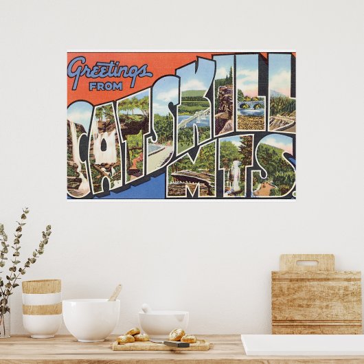 Groeten van het Poster van de Reizen van Catskills (Keuken)