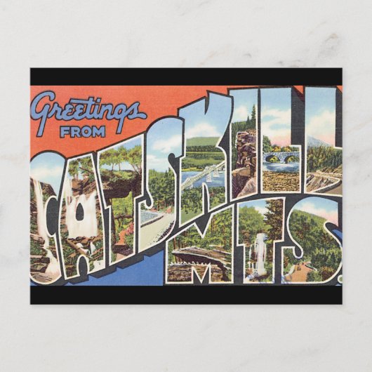 Groeten van het Poster van de Reizen van Catskills Briefkaart (Voorkant)
