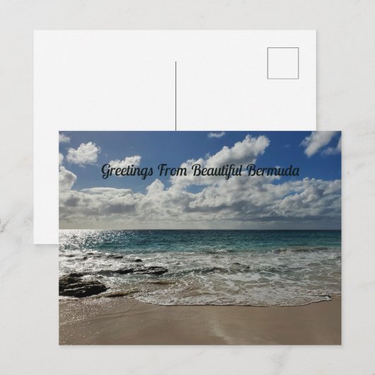 Groeten van het prachtige Bermuda Beach Briefkaart (Voorkant / Achterkant)