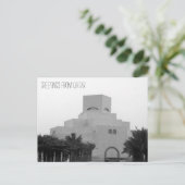 groeten van het qatar-museum briefkaart (Staand voorkant)
