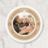 Groeten van het seizoen | Aangepaste foto Bedankjes Labels (Achterkant)