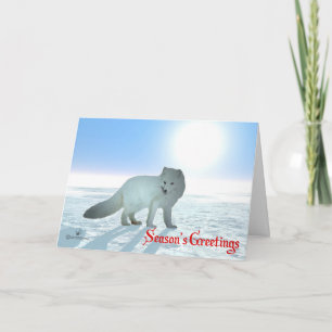 Groeten van het seizoen - Arctic Fox Feestdagen Kaart