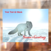 Groeten van het seizoen — Arctic Fox Raamsticker (Vel 2)