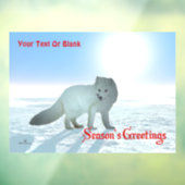 Groeten van het seizoen — Arctic Fox Raamsticker (Vel 3)