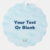 Groeten van het seizoen - Blauwe Aurora Ornament Kaart (Achterkant)