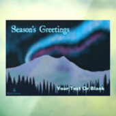 Groeten van het seizoen - Blauwe Aurora Raamsticker (Vel 3)