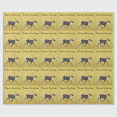 Groeten van het seizoen - Bull Cariou Cadeaupapier (Vlak)