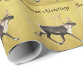 Groeten van het seizoen - Bull Cariou Cadeaupapier (Rol Hoek)