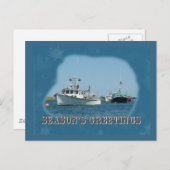 Groeten van het seizoen - Chatham Harbour Boats Feestdagenkaart (Voorkant / Achterkant)