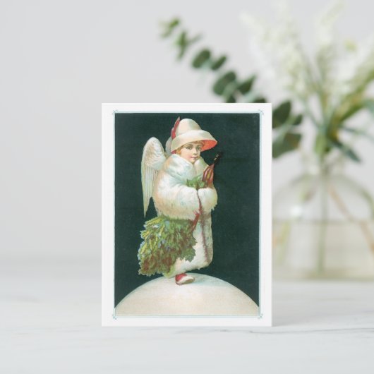 Groeten van het seizoen - Christmas Angel Feestdagenkaart (Staand voorkant)