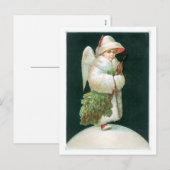 Groeten van het seizoen - Christmas Angel Feestdagenkaart (Voorkant / Achterkant)