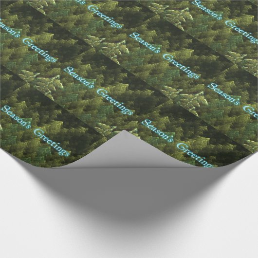 Groeten van het seizoen - Donker bos Cadeaupapier (Hoek)