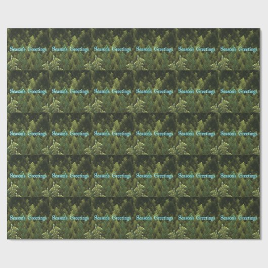 Groeten van het seizoen - Donker bos Cadeaupapier (Vlak)