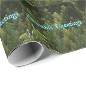 Groeten van het seizoen - Donker bos Cadeaupapier (Rol Hoek)