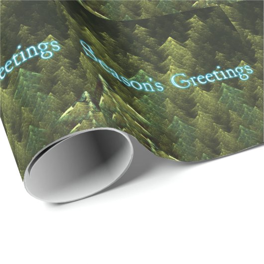 Groeten van het seizoen - Donker bos Cadeaupapier (Rol Hoek)