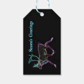 Groeten van het seizoen - Elektrisch Caraïbisch Cadeaulabel (Voorkant)