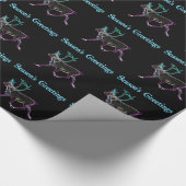 Groeten van het seizoen - Elektrisch Caraïbisch Cadeaupapier (Hoek)