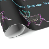 Groeten van het seizoen - Elektrisch Caraïbisch Cadeaupapier (Rol Hoek)