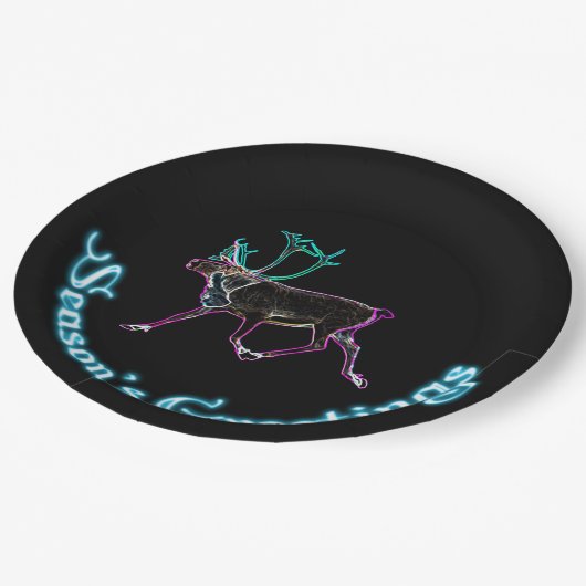 Groeten van het seizoen - Elektrisch Caraïbisch Papieren Bordje (Gekanteld)