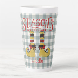 Groeten van het seizoen Elf Shoes Personalized Latte Mok