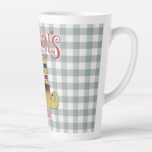 Groeten van het seizoen Elf Shoes Personalized Latte Mok (Rechts)