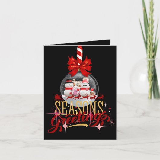 Groeten van het seizoen feestdagen kaart (Voorkant)