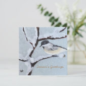 Groeten van het seizoen feestdagenkaart (Staand voorkant)