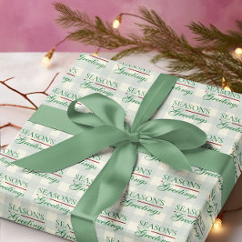 Groeten van het seizoen Gingham Christmas Cadeaupapier