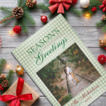 Groeten van het seizoen Gingham Christmas