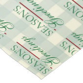 Groeten van het seizoen Gingham Christmas Korte Tafelloper (Hoek)