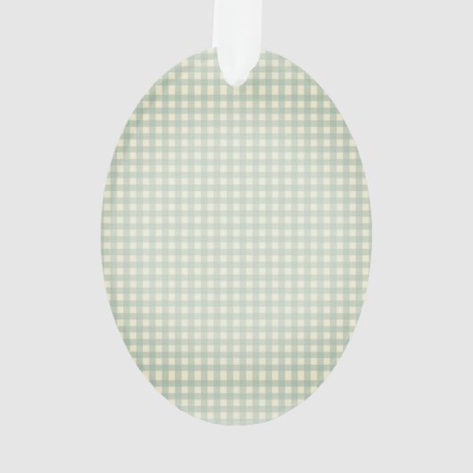 Groeten van het seizoen Gingham Christmas Ornament (achterkant)