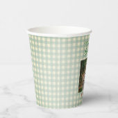 Groeten van het seizoen Gingham Christmas Papieren Bekers (Rechts)
