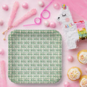 Groeten van het seizoen Gingham Christmas Papieren Bordje (Feest)