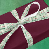 Groeten van het seizoen Gingham Christmas Satijnen Lint