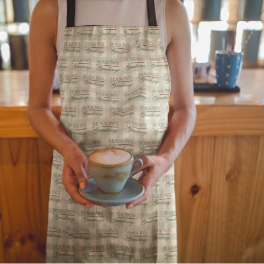 Groeten van het seizoen Gingham Christmas Schort