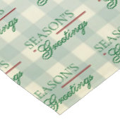 Groeten van het seizoen Gingham Christmas Tafelkleed (Gekanteld)