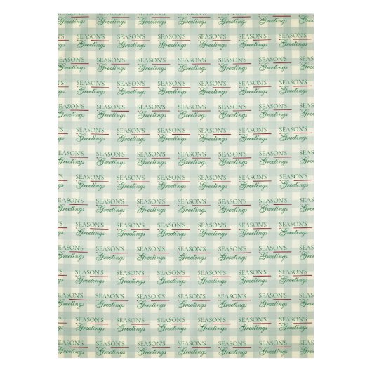 Groeten van het seizoen Gingham Christmas Tafelkleed (Voorkant)