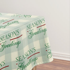 Groeten van het seizoen Gingham Christmas Tafelkleed